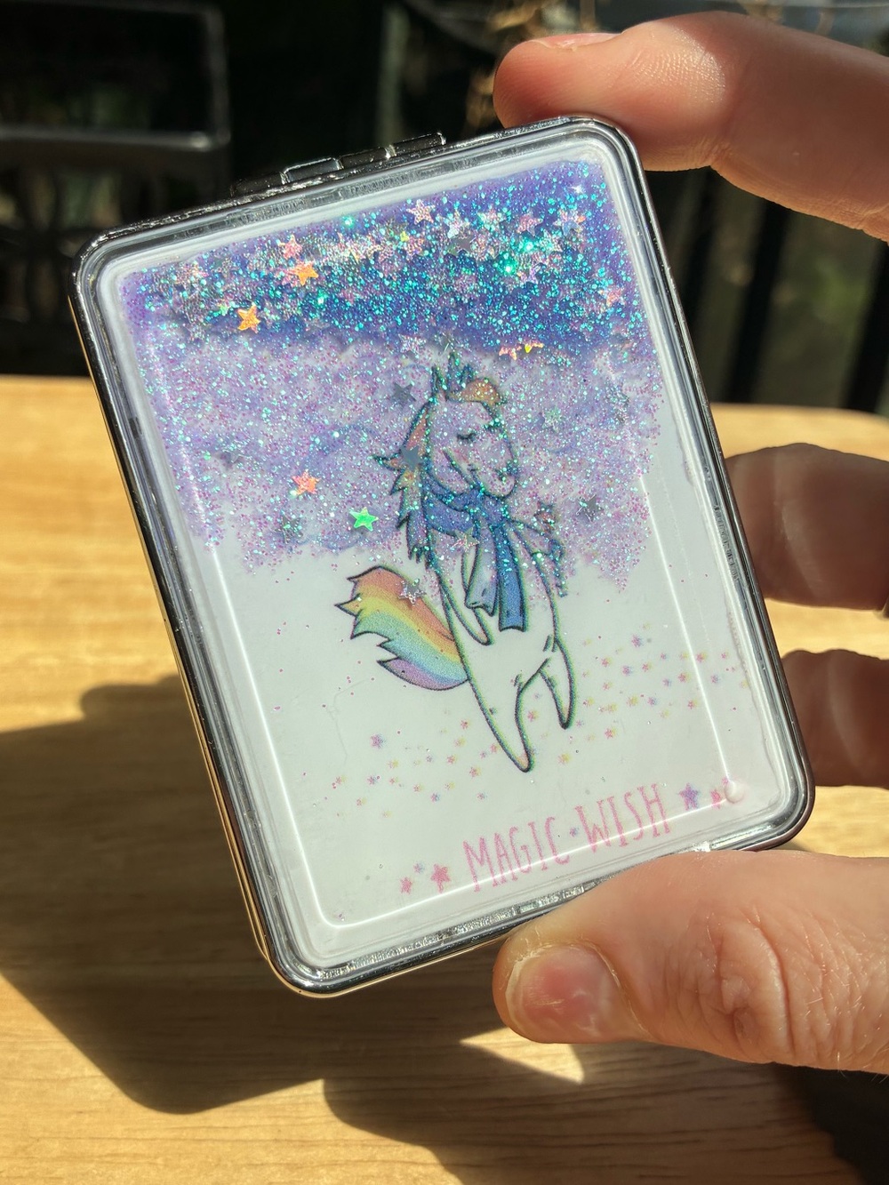 Magical Unicorn Glitter Liquid Compact Mirror 🦄✨ - Picture 8 of 11